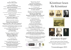 Köstritzer lesen für Köstritzer - Heinrich-Schütz