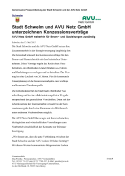 Stadt Schwelm und AVU Netz GmbH unterzeichnen