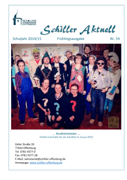 Schiller Aktuell-Ausgabe als PDF - Schiller
