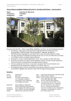 Verkaufsdokumentation - Gehrenholz 5F, 8055 Zürich