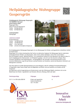 Heilp&auml;dagogische Wohngruppe Gospersgr&uuml;n