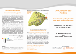 Die Zukunft der Medien - an der Universit&auml;t der Bundeswehr M&uuml;nchen