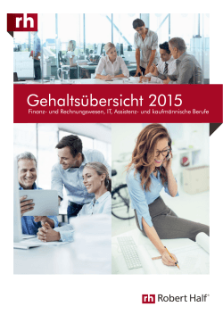 Gehaltsübersicht 2015 Deutschland