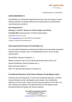 Informationen - Universit&auml;t f&uuml;r angewandte Kunst Wien