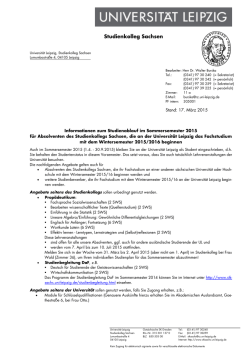 Hinweise - Studienkolleg Sachsen