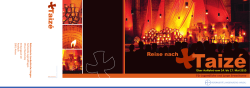Flyer «Reise nach Taizé - Pädagogisches Handeln der
