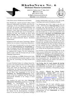 6. Ausgabe vom 27.03.15 - Rhabanus-Maurus
