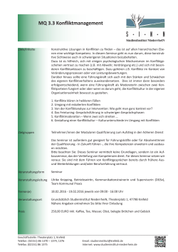 MQ 3.3 Konfliktmanagement - StudienInstitut NiederrheiN