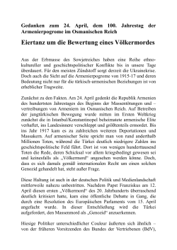 Eiertanz um die Bewertung eines V&ouml;lkermordes