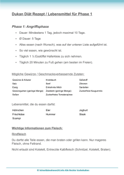 Dukan Di&auml;t Ern&auml;hrung / Lebensmittel &ndash; PDF-Download