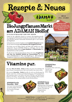 BioJungpflanzenMarkt am ADAMAH BioHof Vitamine pur.