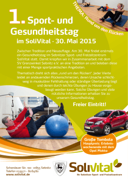 Sport- und Gesundheitstag im SoliVital · 30. Mai 2015