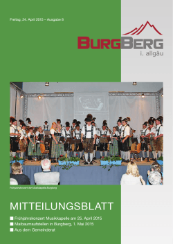 Burgberger Mitteilungsblatt Nr. 08/2015