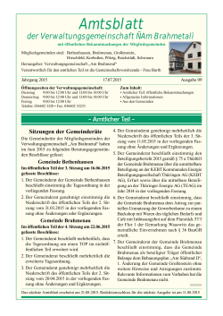 Amtsblatt - Verwaltungsgemeinschaft