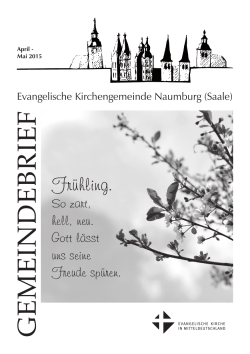 Gemeindebrief April/Mai 2015 - Evangelische Kirchengemeinde