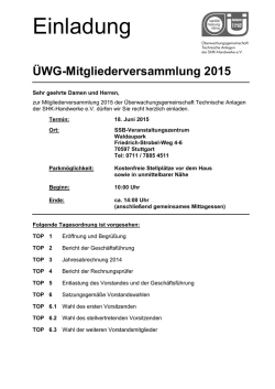 Einladung / Anmeldeformular - &Uuml;berwachungsgemeinschaft