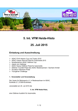 Ausschreibung 2015 - VFM Heide
