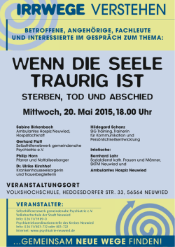 IRRwege verstehen - Wenn die Seele traurig ist, 20. Mai 2015