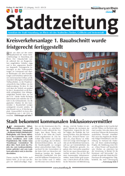Stadtzeitung 2015 KW 20 - Stadt Neuenburg am Rhein