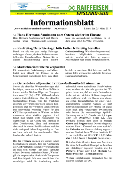 Ausgabe 05/2015 - Raiffeisen Emsland-Süd