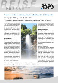 Heilige Wasser, geheimnisvolle Orte