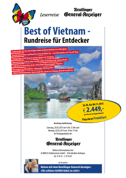 Informationen Best of Vietnam 2015