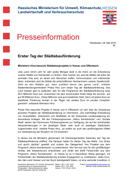 Pressemitteilung - Stadtumbau in Hessen
