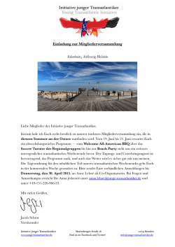 Invitation & Program - Initiative junger Transatlantiker