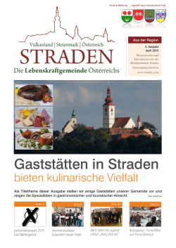 Gaststätten in Straden - Marktgemeinde Straden