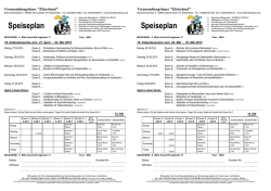 Speiseplan Speiseplan