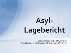 Sachstandsbericht Asyl 3/2015