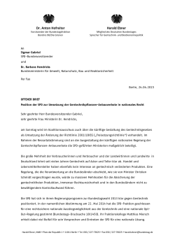 Offener Brief Gabriel Hendricks Hofreiter Ebner