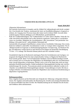 Iran - Deutsche Botschaft Teheran