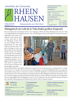 Amtsblatt Nr.17 - Gemeinde Rheinhausen