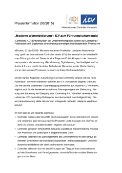 Presseinformation (06/2015) - Internationaler Controller Verein