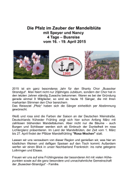 Die Pfalz im Zauber der Mandelblüte