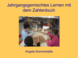 Jahrgangsgemischtes Lernen mit dem Zahlenbuch