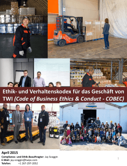 Code of Business Ethics & Conduct - COBEC