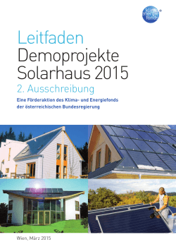 Leitfaden Solarhaus - Kommunalkredit Public Consulting