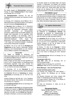 Pfarrbrief Info - Lennetal im pastoralen Raum Lennestadt
