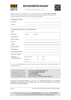 PAT Anmeldeformular 2015.indd