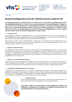 Infoblatt - Volkshochschule im Landkreis Hof