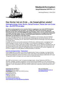 Presseinformation 2015 - Dampf