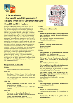 Programm 15. JuMo-Fachkonferenz