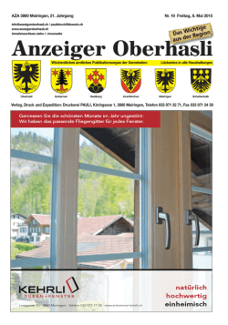 Ausgabe Nr. 19 / 08. Mai 2015
