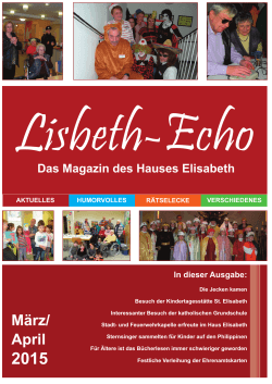Lisbeth Echo – März / April 2015 - Theresia-Albers