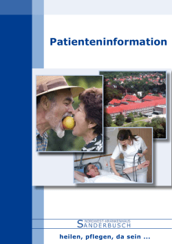 Patientenbroschüre - Nordwest Krankenhaus Sanderbusch