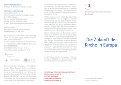 Die Zukunft der Kirche in Europa