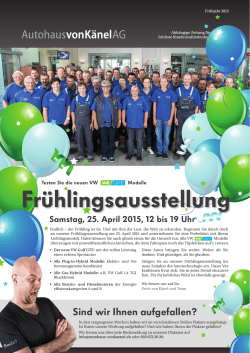 Hauszeitung als PDF - Autohaus von Känel AG