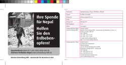 Ihre Spende f&uuml;r Nepal Helfen Sie den Erdbeben opfern!